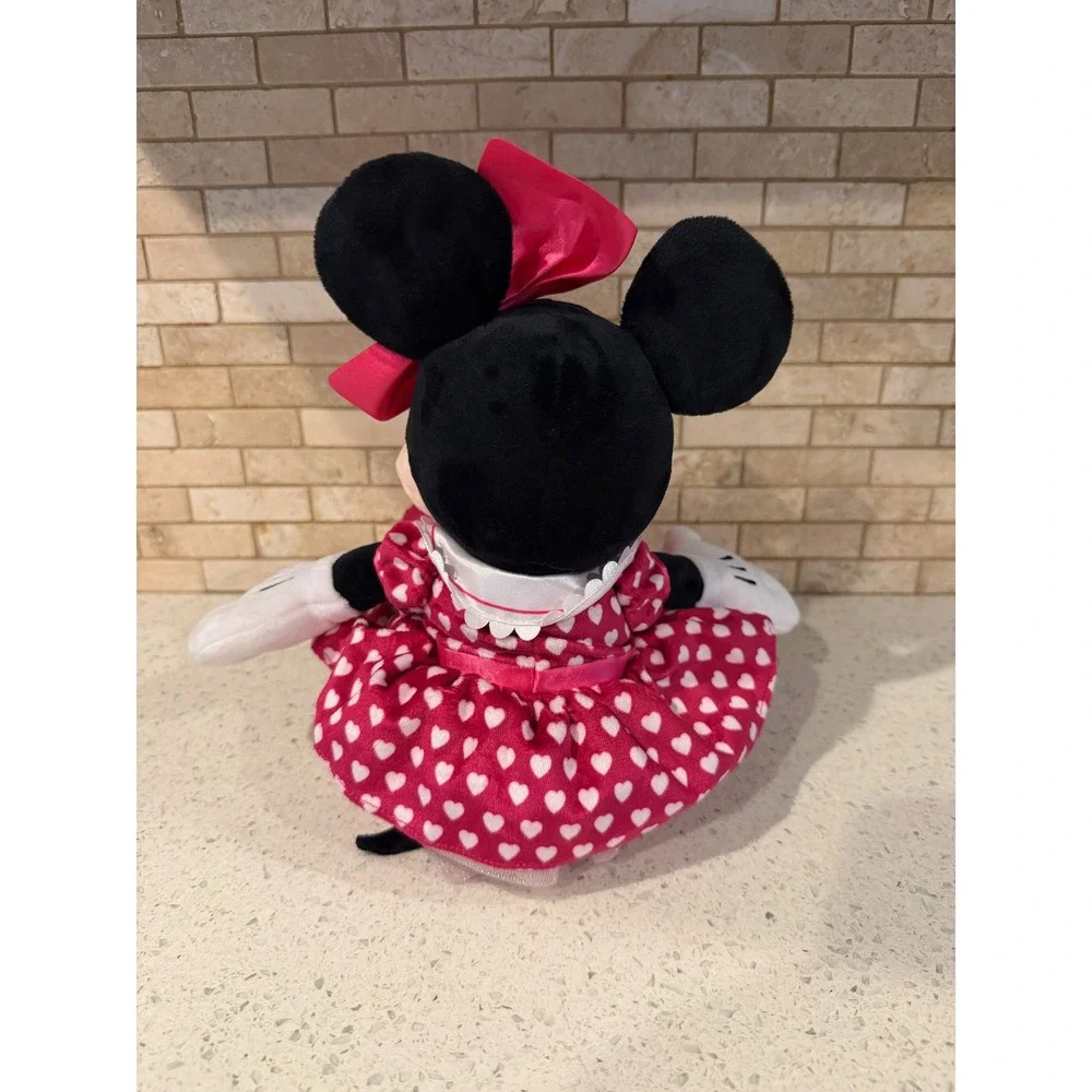 2026 Disney Parks Valentine's Day Minnie Mouse Heart Dress Plush NWT